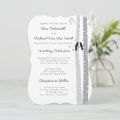 Liebesvögel 5.5"x8.5" Einladung zur Hochzeit (Stehend Vorderseite)