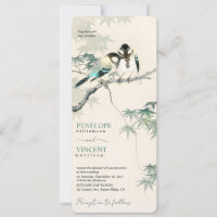 Liebesvögel auf Ahornbaum - Vintage-Hochzeitskunst