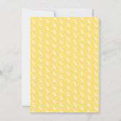 Liebesvögel auf Bäumen Hochzeit Einladung Gelb Gra (Rückseite)