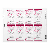 Liebesvögel auf dem Etikett Rosa und Weiß (Vorne)