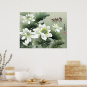 Liebesvögel auf dem Teich im Spiel Poster (Küche)