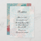 Liebesvögel auf der Blumenkranz-Empfang-Karte Einladung (Vorne/Hinten)