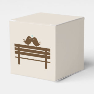 Liebesvögel auf der Parkbank {Minze} Geschenkschachtel