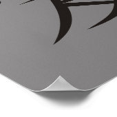 Liebesvögel auf Sakura-Baum und das Symbol der chi Poster (Ecke)