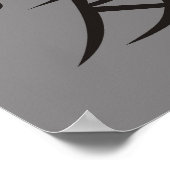 Liebesvögel auf Sakura-Baum und das Symbol der chi Poster (Ecke)