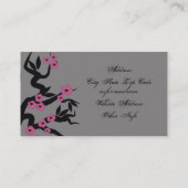 Liebesvögel auf Sakura-Baum und das Symbol der chi Visitenkarte (Rückseite)