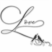 Liebesvögel Aufkleber (Vorderseite)