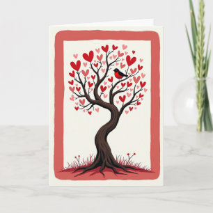 Liebesvogel-Baum-Geburtstagskarte Karte