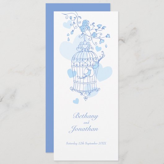 Liebesvögel Blaues Frühjahrsprogramm Programm (Vorne/Hinten)