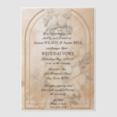 Liebesvögel Blumenarschhochzeit Pergament Einladungen (Vorderseite)