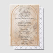 Liebesvögel Blumenarschhochzeit Pergament Einladungen (Versetzt (Einladung))