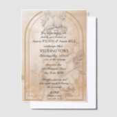 Liebesvögel Blumenarschhochzeit Pergament Einladungen (Versetzt)