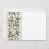 Liebesvögel Blush Pink HoneySuckle Blues Hochzeit Einladung (Rückseite)