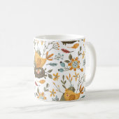 Liebesvögel Bohemisches Muster Kaffeetasse (VorderseiteRechts)