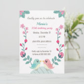 Liebesvögel botanischer Geburtstag (Stehend Vorderseite)