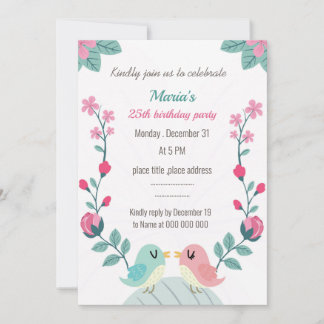 Liebesvögel botanischer Geburtstag