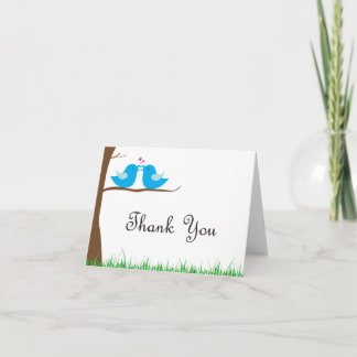 Liebesvögel Danke Note Card