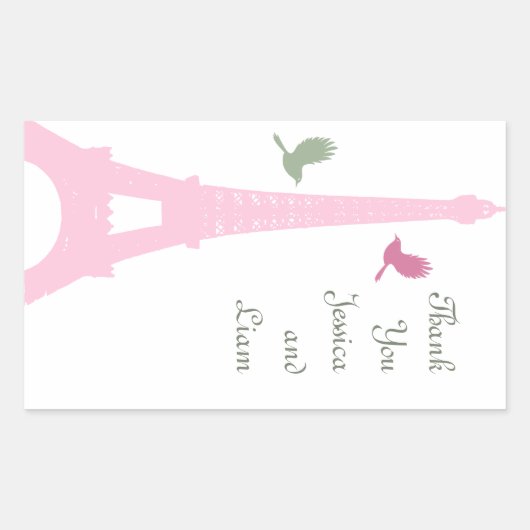 Liebesvögel Danke, Sticker (Vorderseite)