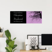 Liebesvögel, dekoratives Hochzeitsbanner Poster (Heimbüro)