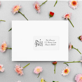 Liebesvögel, die eine Erweiterung der Familie erwa Adressaufkleber