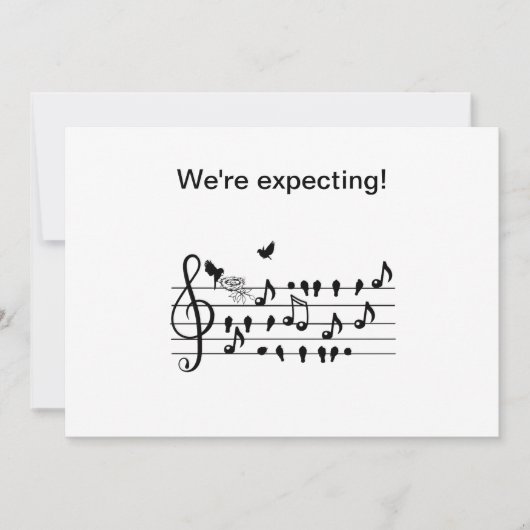 Liebesvögel, die eine Erweiterung der Familie erwa Einladung (Vorderseite)