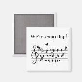 Liebesvögel, die eine Erweiterung der Familie erwa Magnet (Vorderseite/Rückseite)