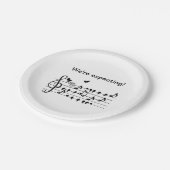 Liebesvögel, die eine Erweiterung der Familie erwa Pappteller (Schrägansicht)