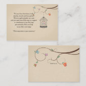 Liebesvögel, die Vogelkäfig-Karten wünschen (Unter Hinweiskarte (Vorne/Hinten)