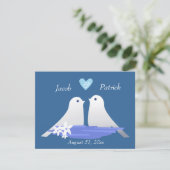 Liebesvögel Einladung (Stehend Vorderseite)