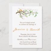 Liebesvögel Einladung (Vorderseite)