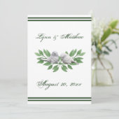 Liebesvögel - Einladung zur Hochzeit (Stehend Vorderseite)