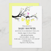 Liebesvögel | Einladung zur neutralen Babydusche (Vorne/Hinten)