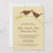 Liebesvögel Einzigartige Rustikale Engagement Part Einladung (Vorderseite)
