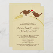 Liebesvögel Einzigartige Rustikale Engagement Part Einladung (Vorne/Hinten)