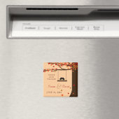 Liebesvögel Fallende Herzen Eichenbaum Gefälligkei Magnet (In Situ (Geschirrspüler))