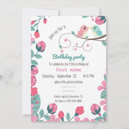 Liebesvögel Frühjahr Blumengeburt Party