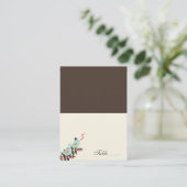 Liebesvögel geflochtene Platzkarten (Stehend Vorderseite)