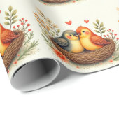Liebesvögel Geschenkpapier (Rolleneckpunkt)