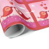 Liebesvögel Geschenkpapier (Rolleneckpunkt)