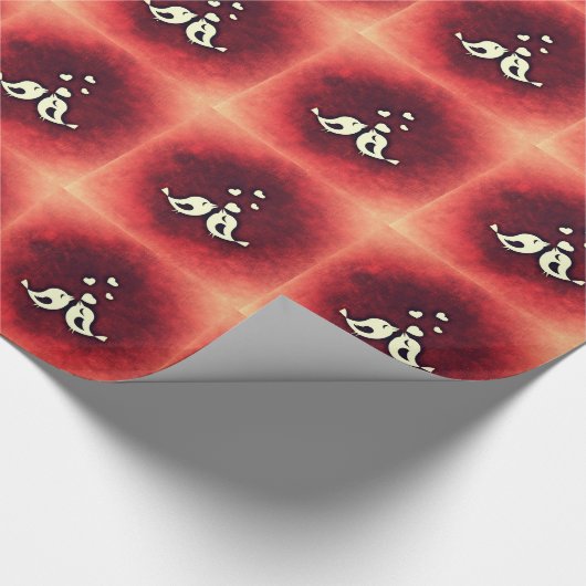 Liebesvögel Geschenkpapier (Ecke)