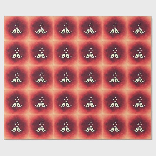 Liebesvögel Geschenkpapier (Flach)