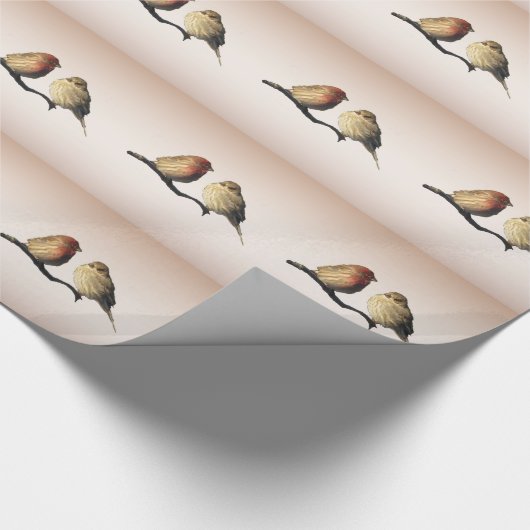 Liebesvögel Geschenkpapier (Ecke)