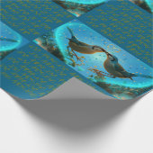 LIEBESVÖGEL - GESCHENKPAPIER BLAU (Ecke)