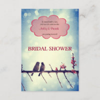 Liebesvögel Geschichte 2 Bridal Dusche Einladung