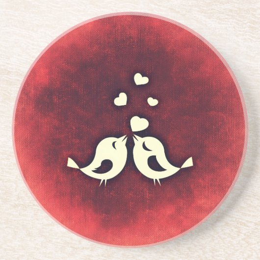 Liebesvögel Getränkeuntersetzer (Vorne)