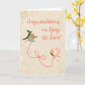 Liebesvögel Glückwunsch Hochzeitskarte Karte (Gelbe Blume)