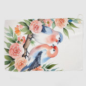 Liebesvögel Golfhandtuch (Horizontal)