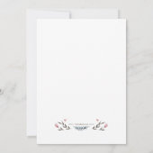 Liebesvögel HandGezeichnet Probe Dinner Einladung (Rückseite)