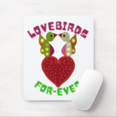 Liebesvögel Herz Geschenk Mousepad (Mit Mouse)