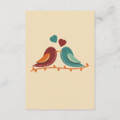 Liebesvögel Hochzeit Begleitkarte (Rückseite)